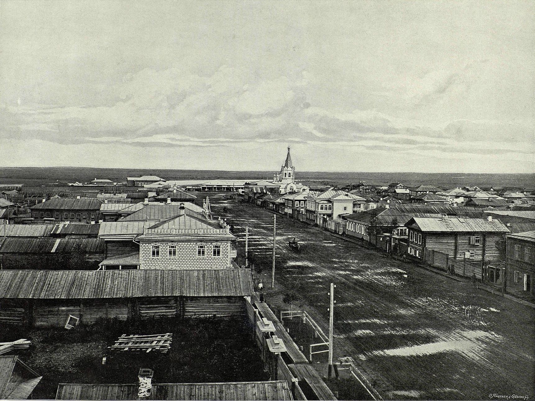 Общий вид Мариинска, 1899 / Общественное достояние, wikimedia