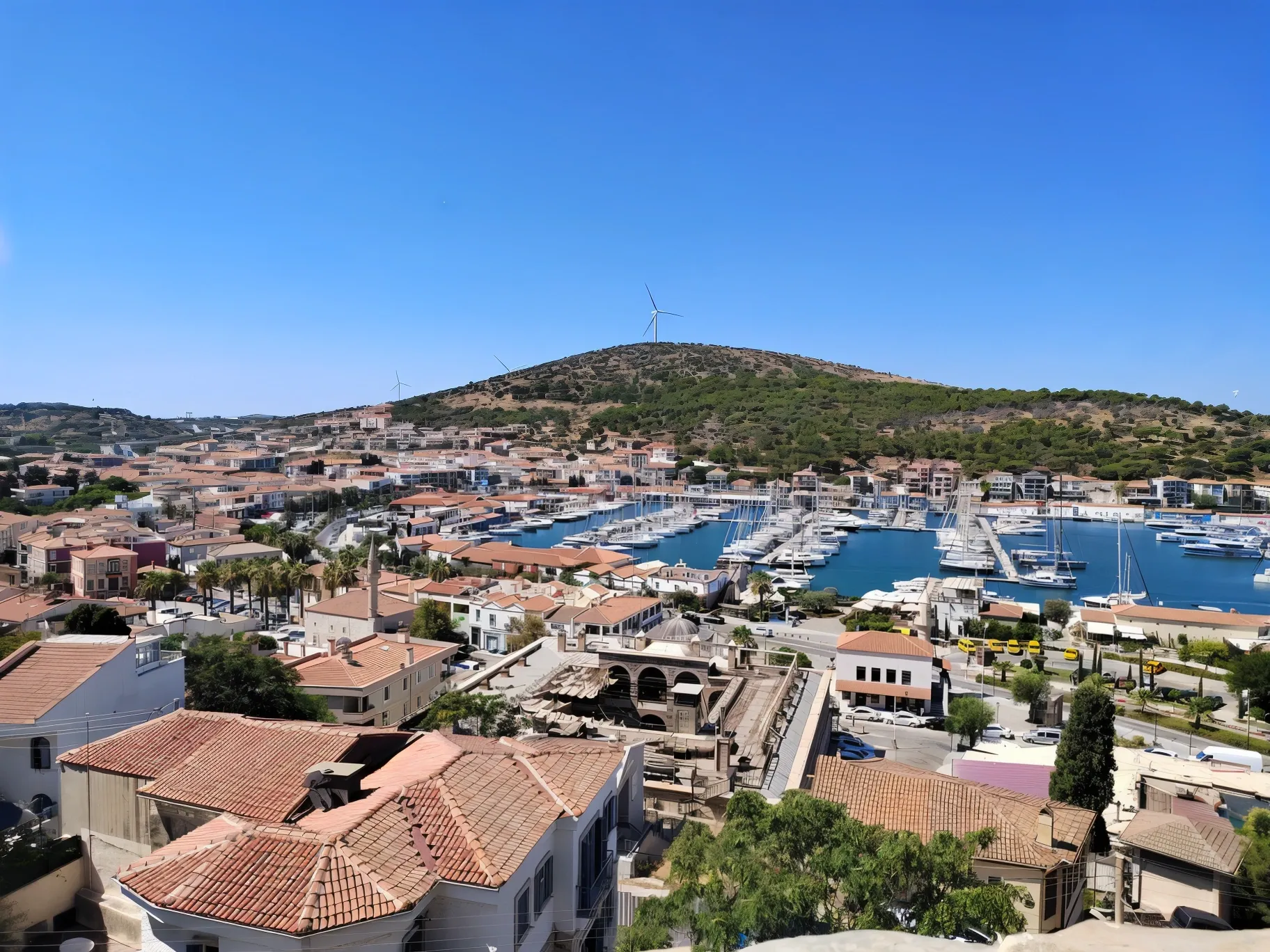 Чешме: старый город, порт и ветряные мельницы. Фото Дарины Устич