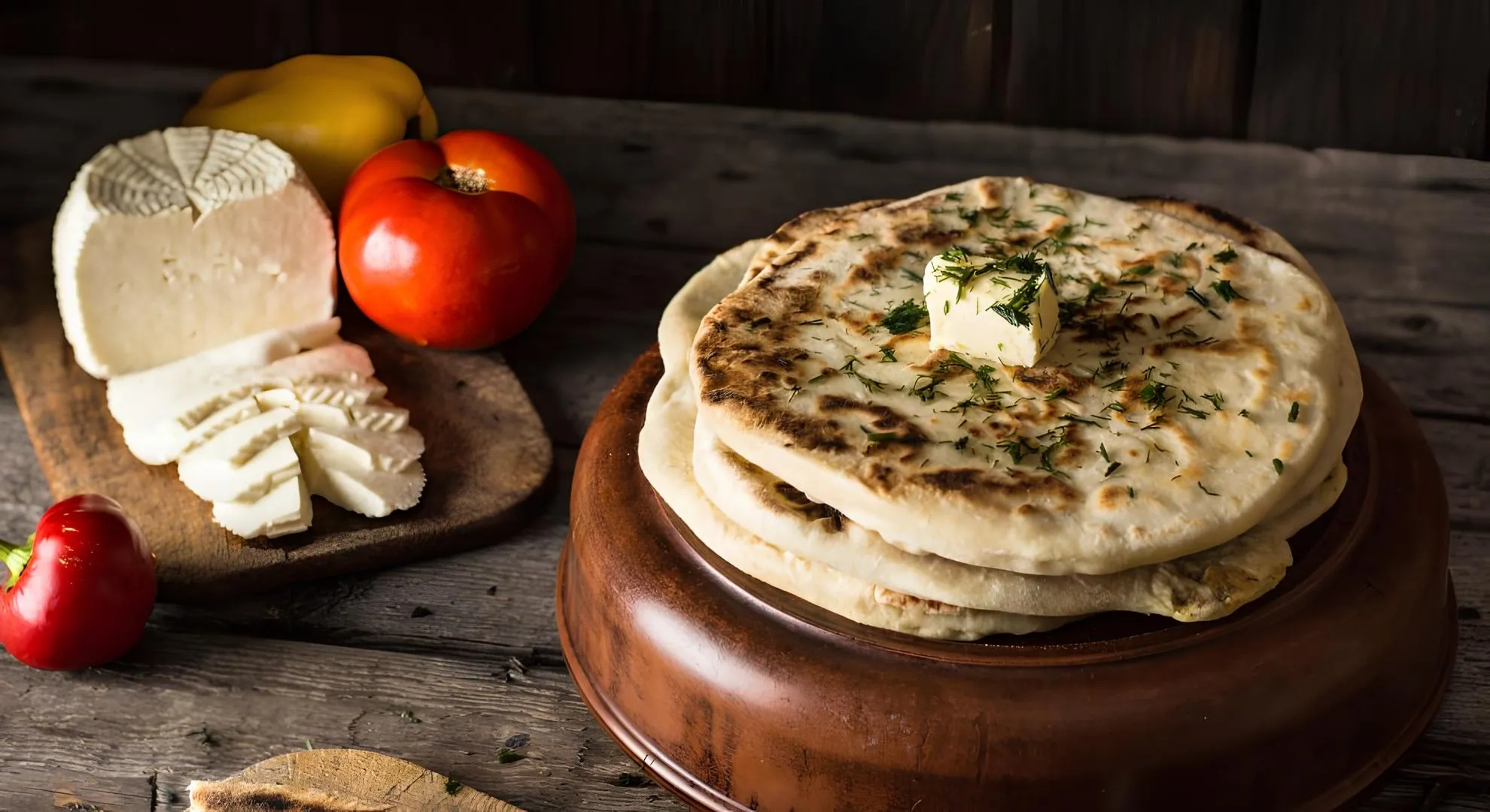 Карачаевские хычины и сыр. Фото&nbsp;Wikimedia