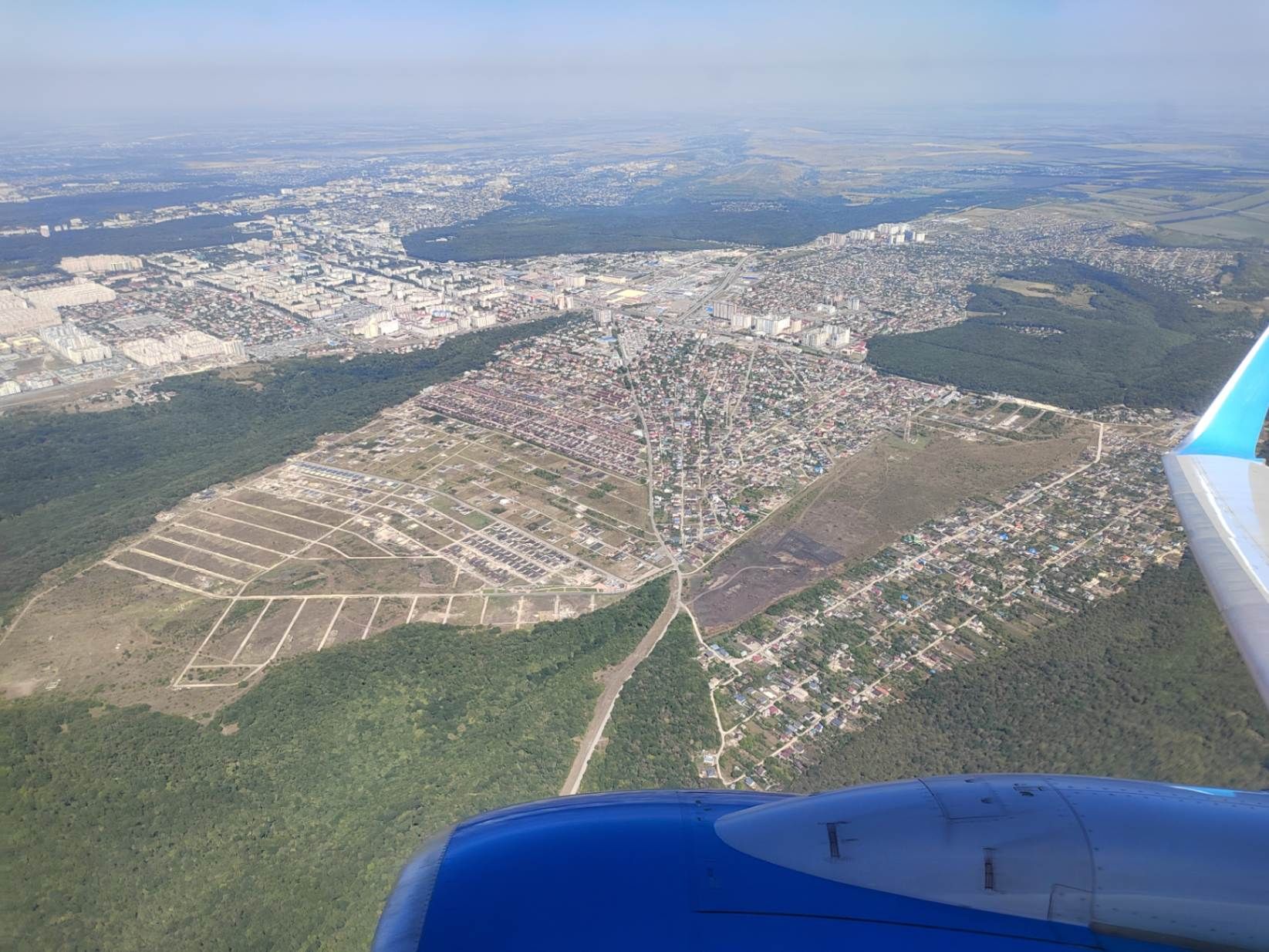 Ставрополь из окна самолёта. Фото Дарины Устич