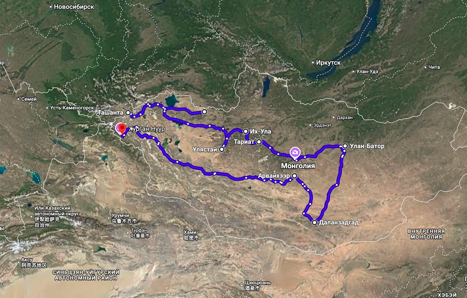 Мой маршрут по Монголии / фото Дмитрий Полудин
