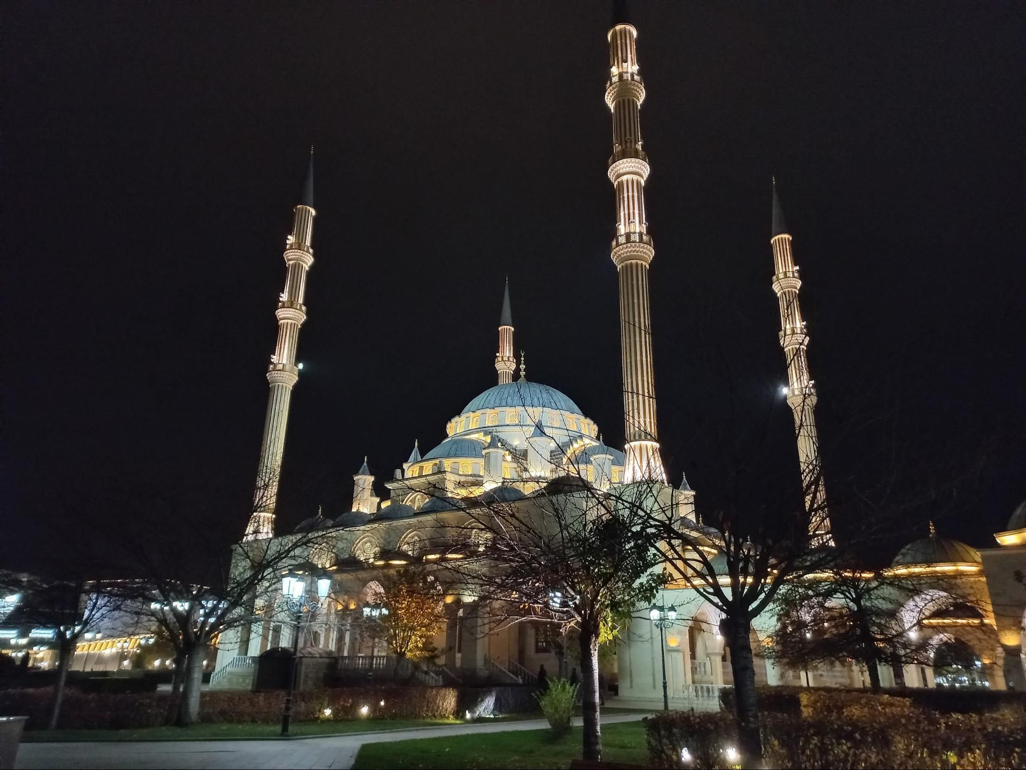 Иногда кажется. что разница со стамбульской Голубой мечетью только в подсветке. Ну, очень похожи. Фото Дарины Устич
